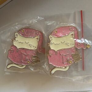 💥4/$20💥 2pc Cute Pink Cat Enamel Pin Set